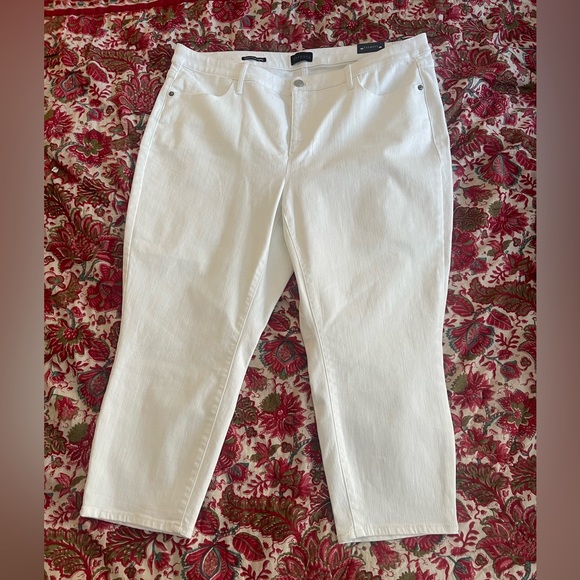 Talbots Denim - Talbots Women's Cropped White Jeans